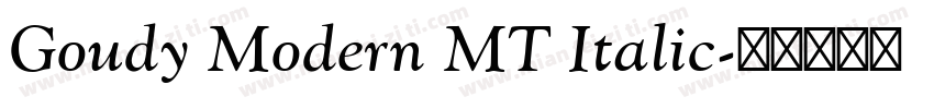 Goudy Modern MT Italic字体转换